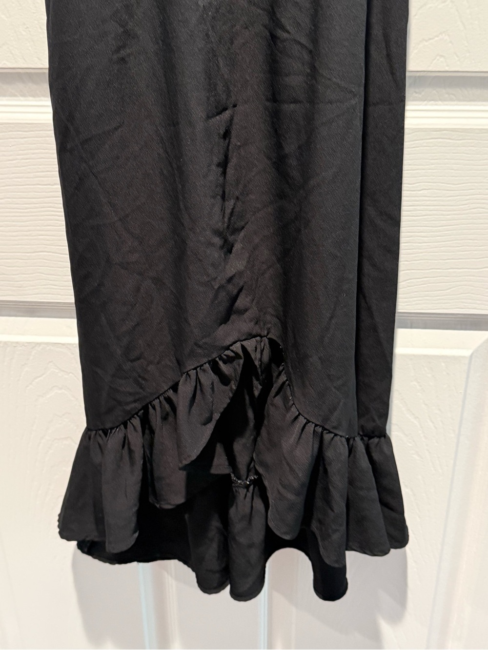 Free People Black Ruffle-Hem Midi Dress - Picture 3 of 5
